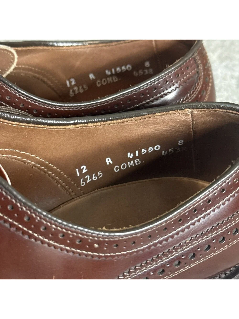 Excellent Condition | Allen Edmonds | Brown Leather Wingtip McKallister Size 12A
